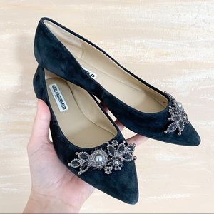 Karl Lagerfeld Black Valerie Pointy Toe Flats